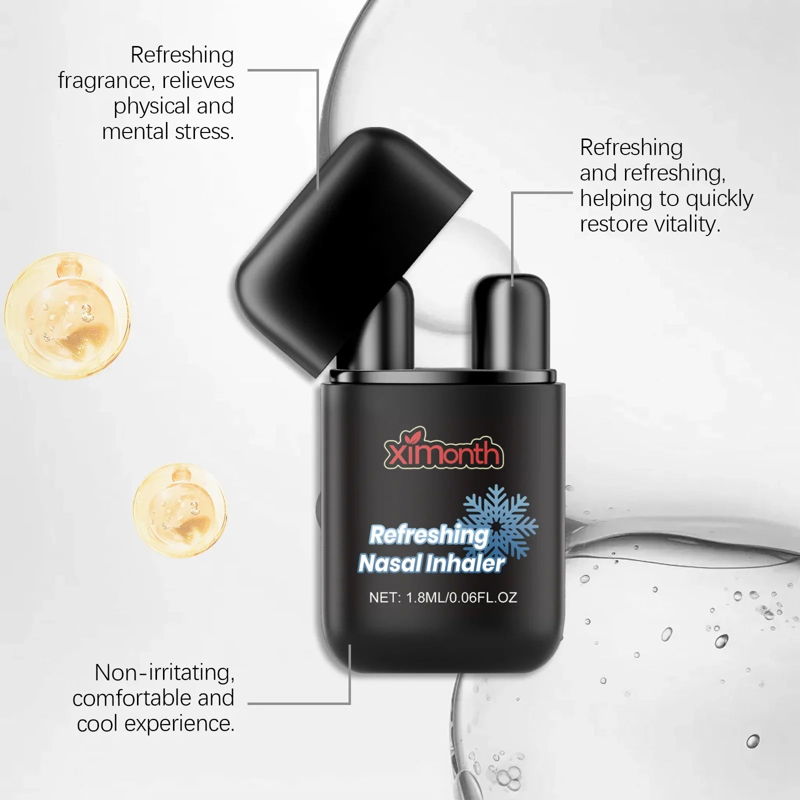 Nasal Inhaler Wake Up Stick Brain Avoid Sleepiness Relieve Breathing Fatigue Discomfort Restore Clear Mind Herbal Body Care Oasis Select