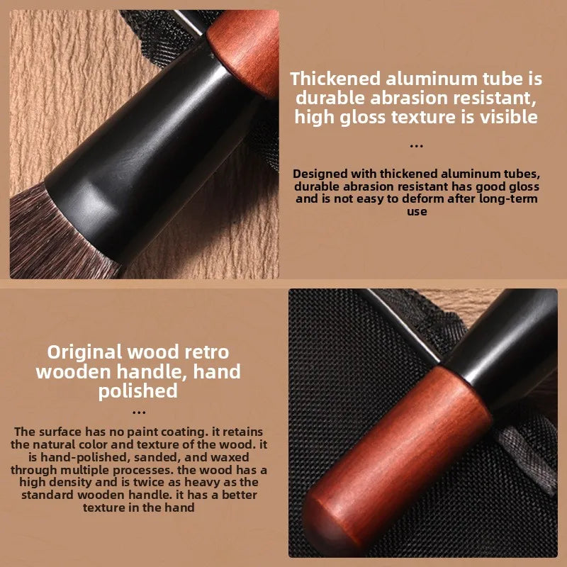Mini Portable Makeup Brush Set Super Soft Animal Hair Eye Shadow Makeup Tools All Face Professional Oasis Select