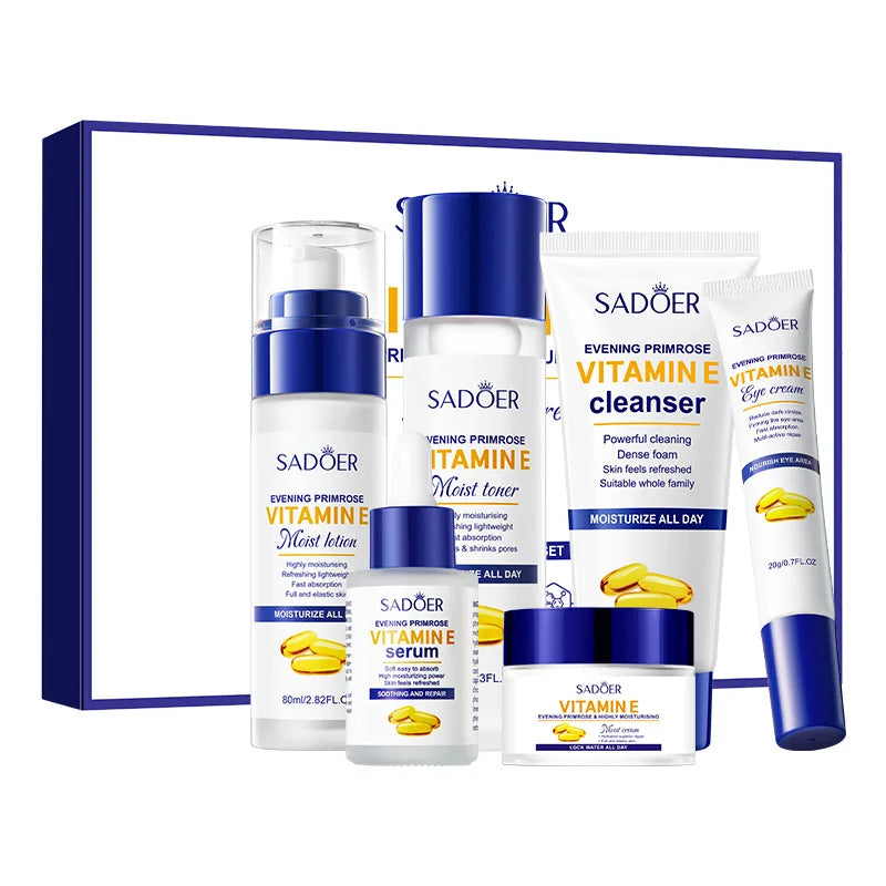 SADOER Evening Primrose & Vitamin E 6-Piece Skincare Gift Set