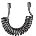 New 1.5-5M Spring Flexible Retractable Hose Shower Head Toilet Bidet Water Pipe Plumbing Bathroom Spiral Flexible Shower Hose Oasis Select Dark Grey 1.5M