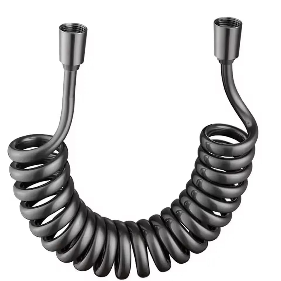 New 1.5/2/3/5M Gold Spring Flexible Retractable Hose For Shower Head Toilet Bidet Shower Water Pipe Water Plumbing Toilet Hose Oasis Select Dark Grey 5.0M