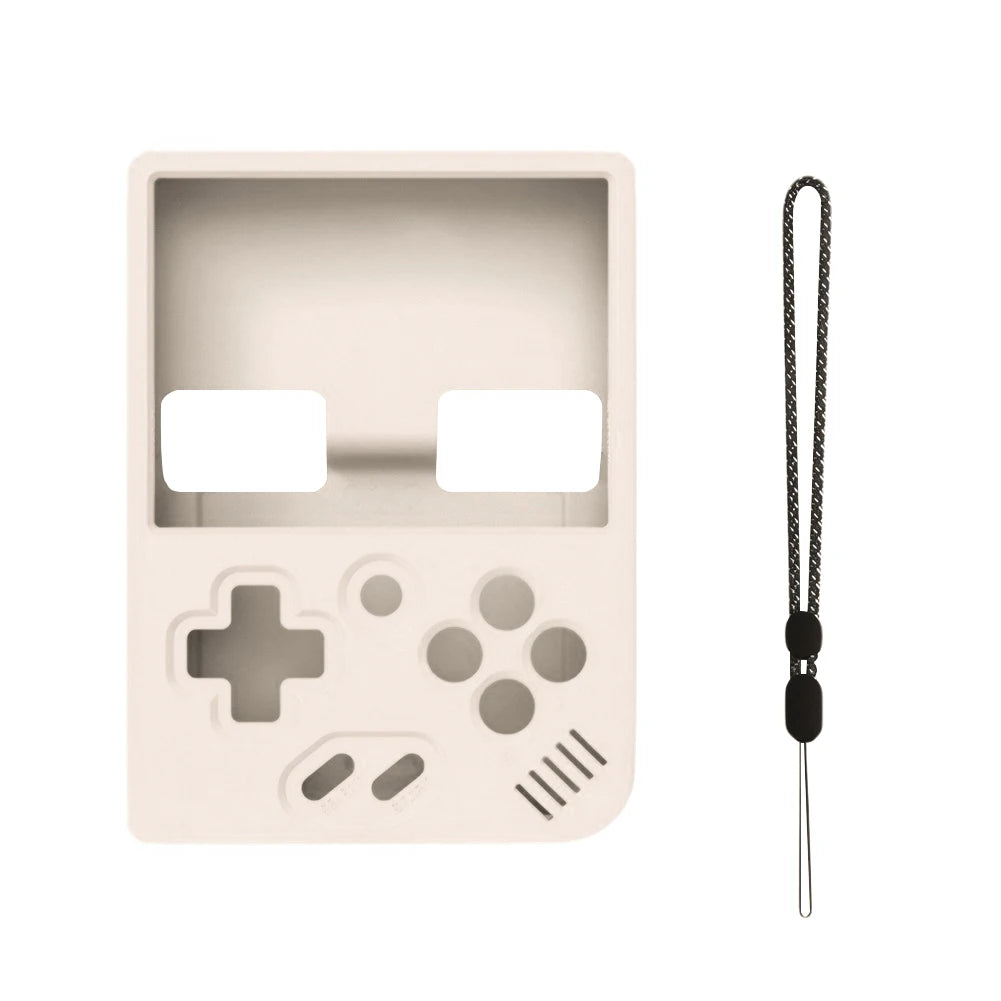 Silicone Shockproof Game Console Cover Protective Cover Anti-Scratch Soft Protective Skin Cover with Lanyard for MIYOO MINI Plus Oasis Select Beige China Mainland