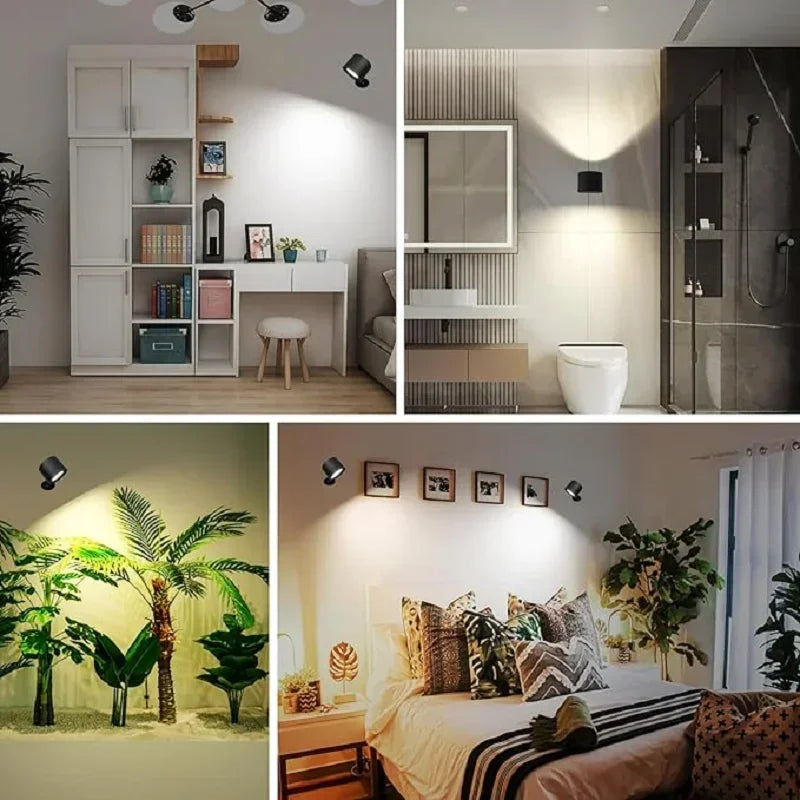 Rechargeable LED Wall Lamp – Dual Head, Touch & Remote LED Wall Sconce Oasis Select