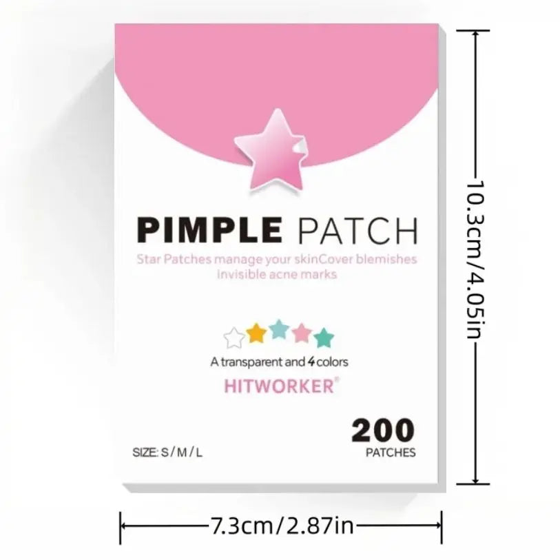 200 hydrogel star shaped acne patches - alcohol free, non irritating acne patches for men and women, suitable for all skin types Oasis Select
