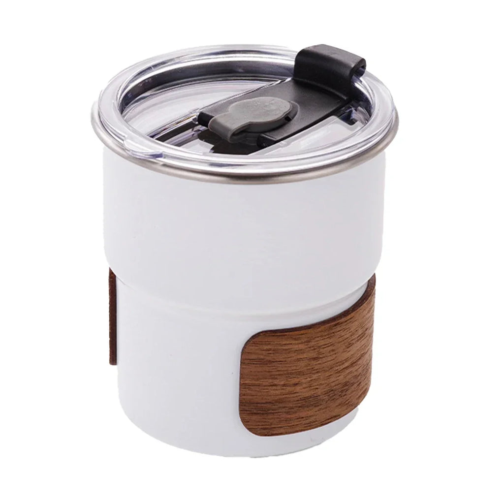 Stainless Steel Coffee Camping Mug with Lid Portable Heat Resistant Mug for Outdoor Picnic Camping Fishing Oasis Select WHITE 300ml
