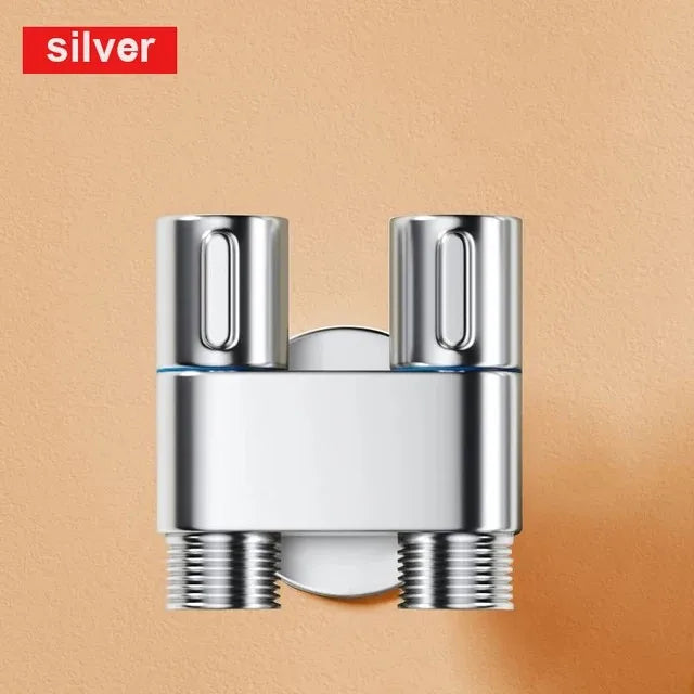 Bidet toilet sprayer set spray water bathroom handheld bidet sprayer toilet shower double outlet angle valve toilet accessories Oasis Select Silver Dual Control