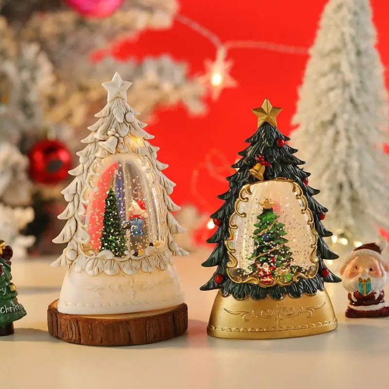 Christmas Illuminated Night Lights Decorate The Desktop with Snowflake and Christmas Wind Lanterns Creating A Festive Atmosphere Oasis Select