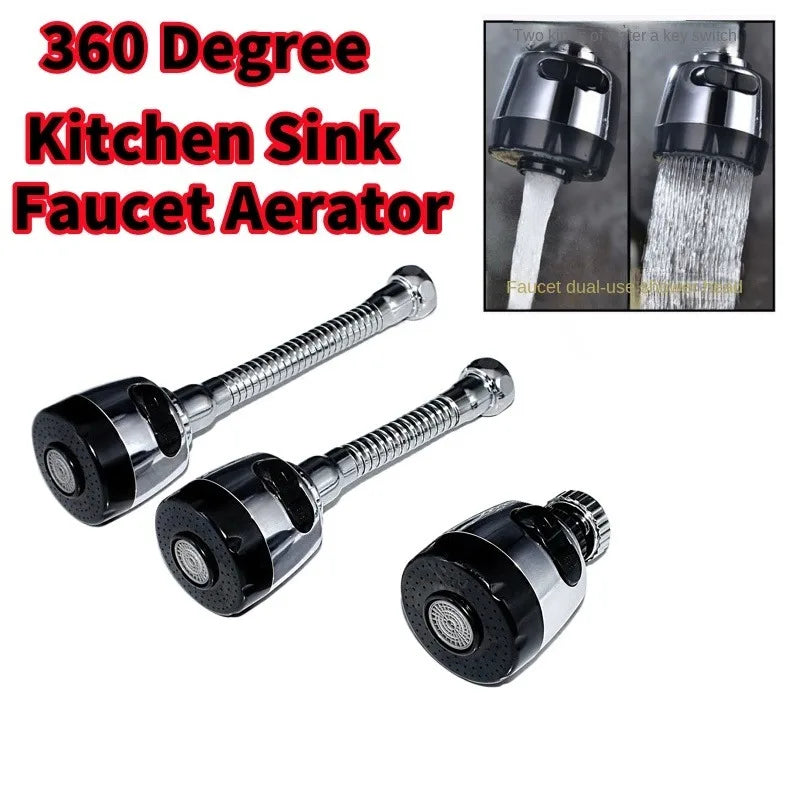 360 Degree Kitchen Faucet Spray Head Filter 2 Modes Adjustable conduit Filter Water Diffuser Converter for Kitchen Accessory Oasis Select