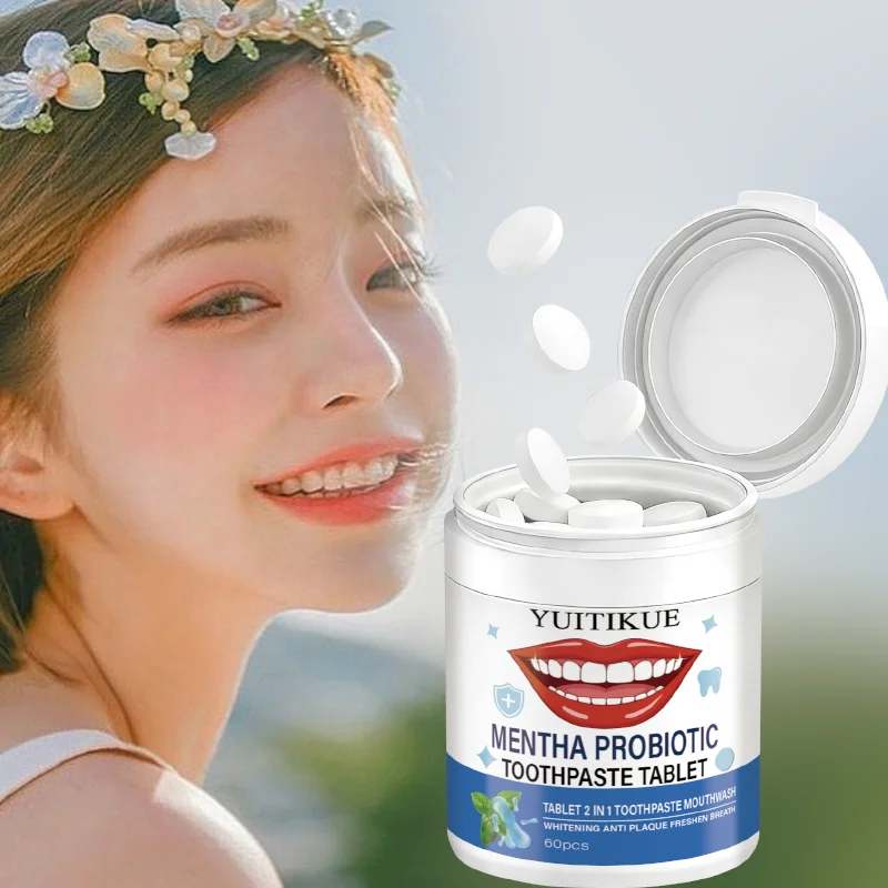Probiotic Toothpaste Tablets – 2-in-1 Whitening & Fresh Breath