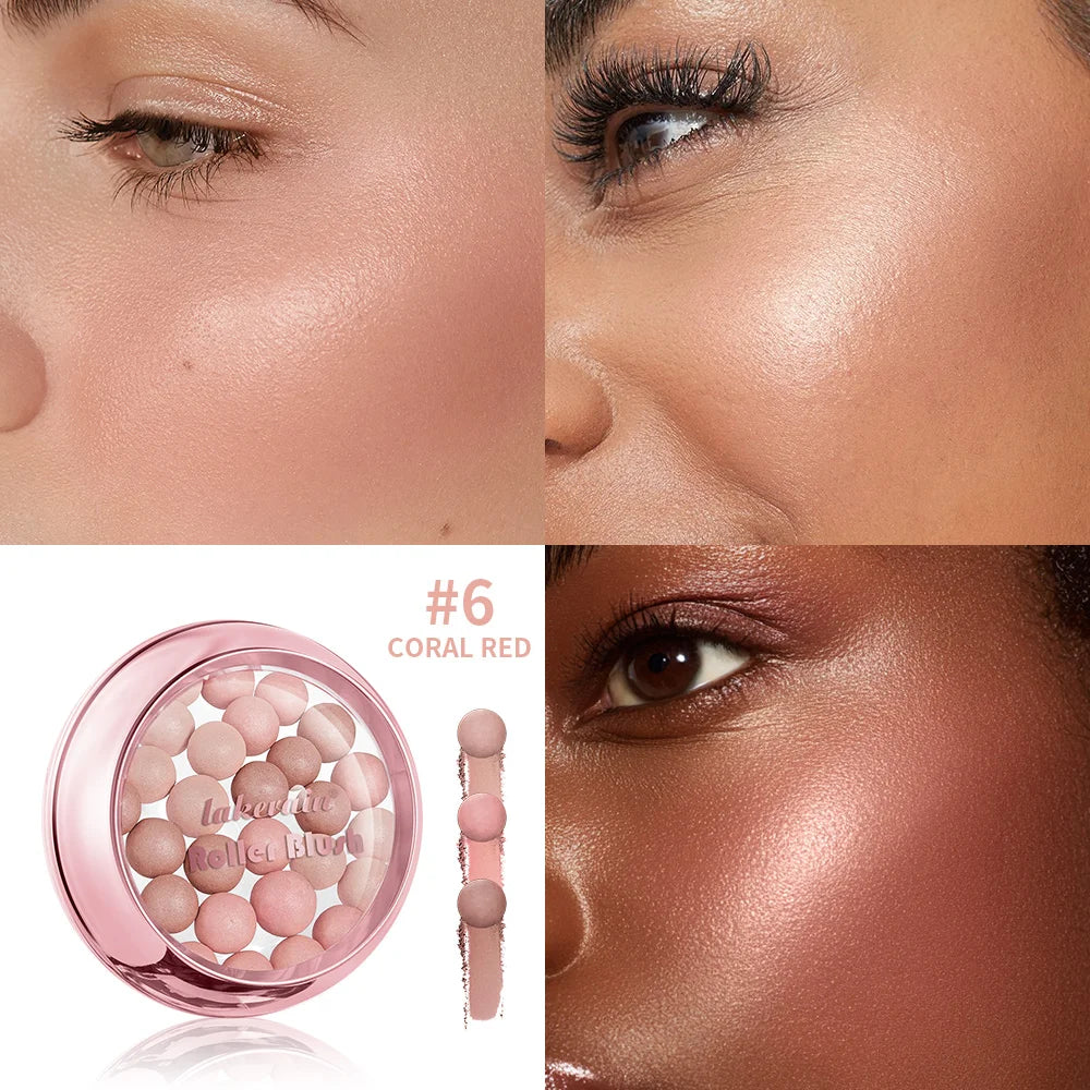 Long Lasting Roll-on Blush Shimmer Matte Finish with Brush Lightweight Glossy Texture Natural Look for Daily Face Makeup Oasis Select