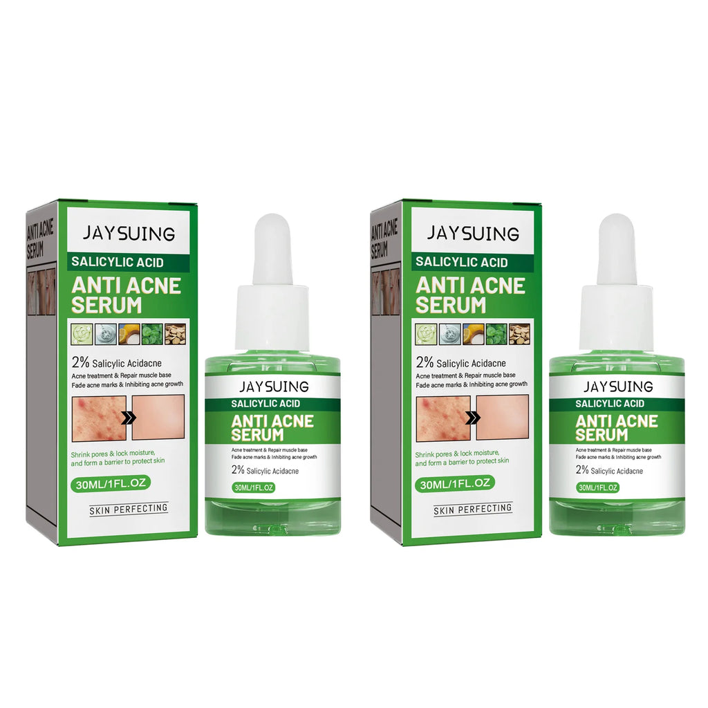 Salicylic Acid Anti Acn-e Face Serum Hydrating Fader Acne Mark Pimple Blackhead Removal Shrink Pores Oil Control Facial Essence Oasis Select 2 x 30ml Boxed
