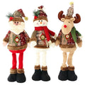 ~WISH Merry Christmas Decoration 3PCS Christmas Reindeer Santa Claus Standing New Year Ornament Oasis Select As Shown