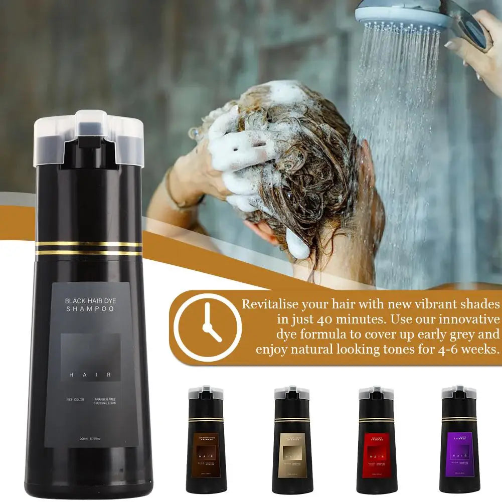 Nova Hair Color Shampoo – Instant Gray Coverage, 200ml Hair Dye Shampoo Oasis Select
