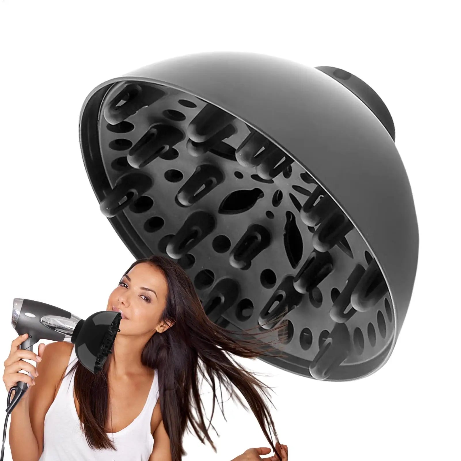 Diffuser Attachment for Hair Dryer Diffuser Head for Blow Dryer Adjustable from 1.4-inch to 2.6-inch Professional Styling Tool Oasis Select