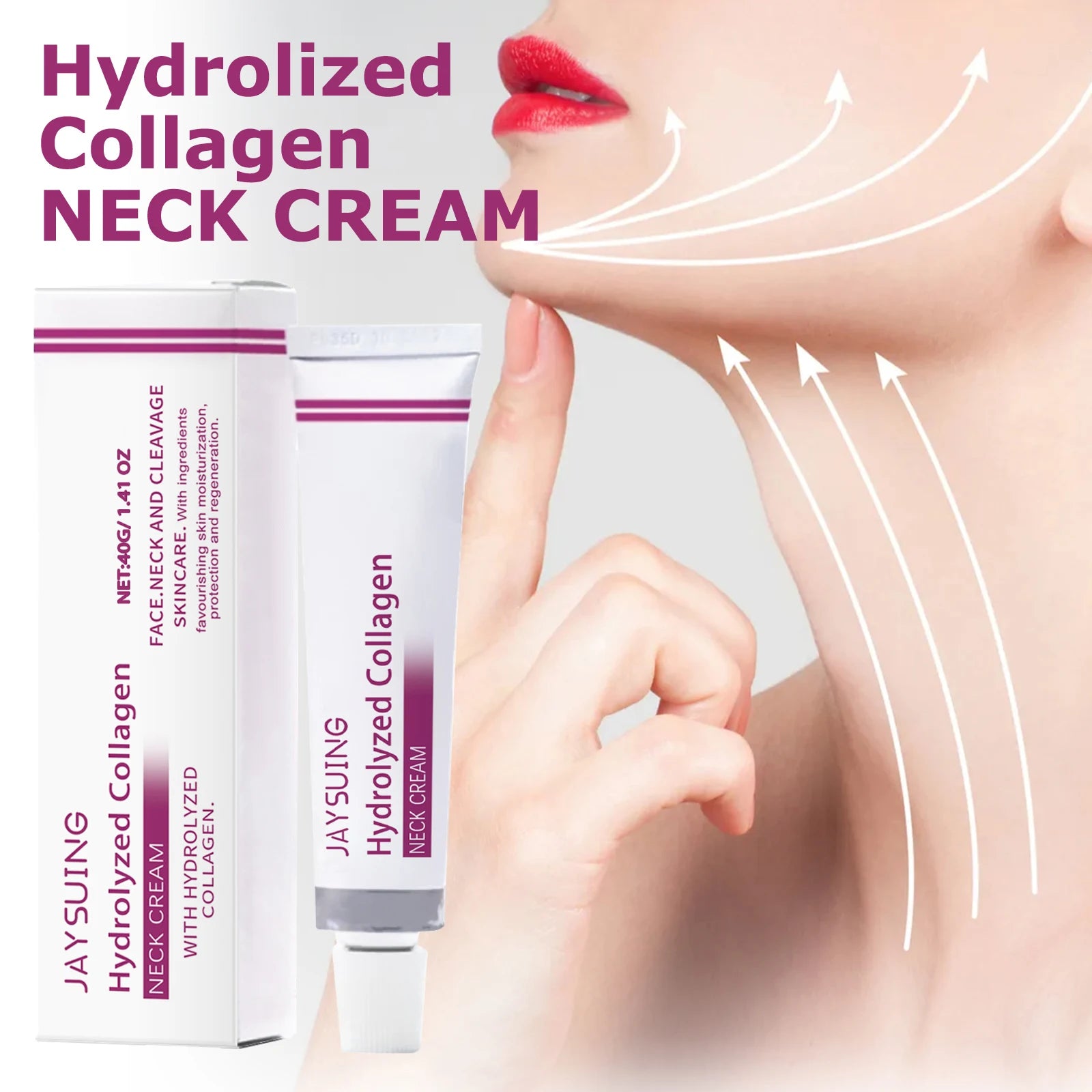 Hydrolyzed Collagen Neck Cream Eliminate Neck Fine Lines Firming Lifting Neck Remove Double Chin Rejuvenation Cream SkinCare Oasis Select Default Title