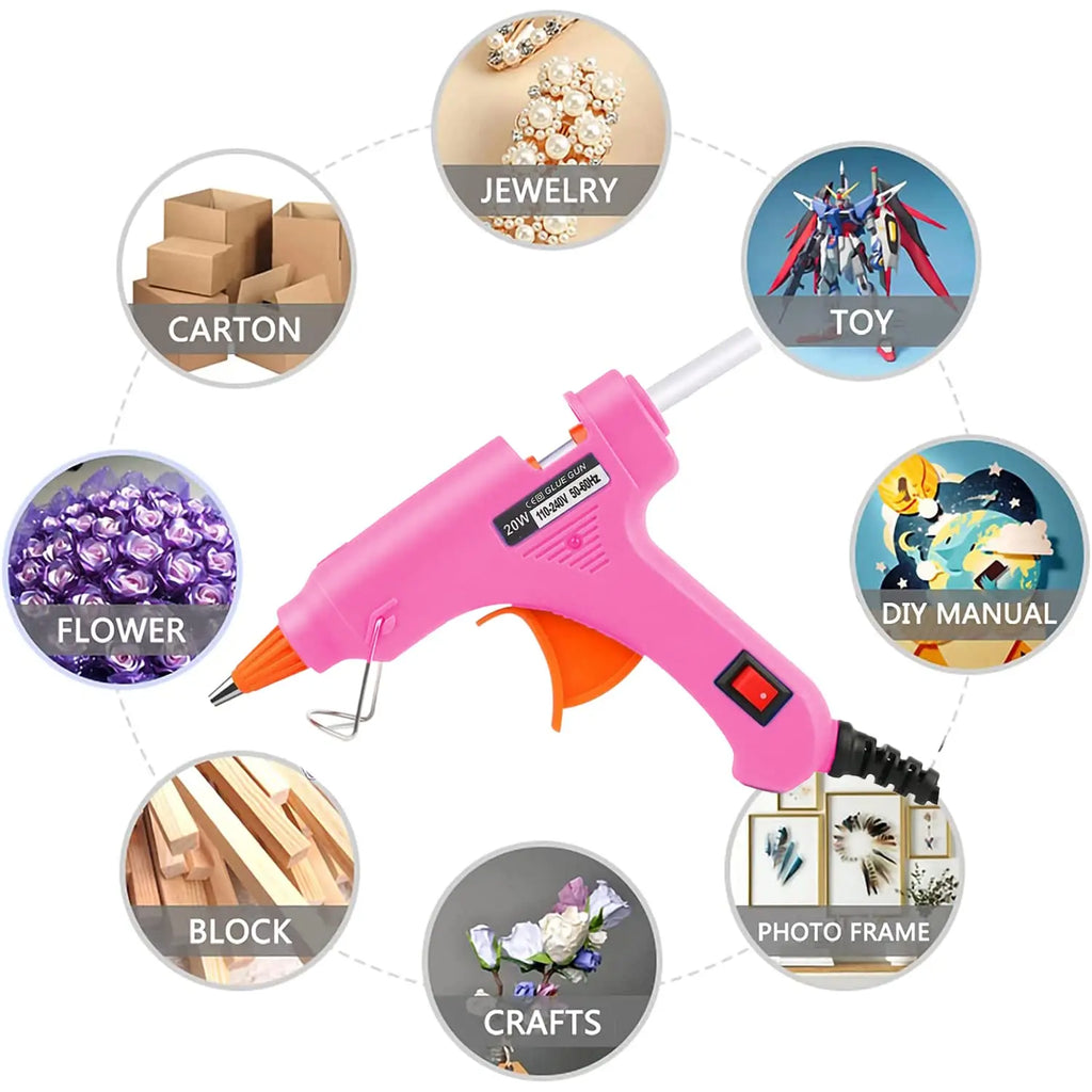 Hot Melt Glue Gun20W Hot Melt Glue Gun Using Glue Stick for DIY Handicrafts, Arts and Crafts, Christmas Gifts, Quick Home Repair Oasis Select