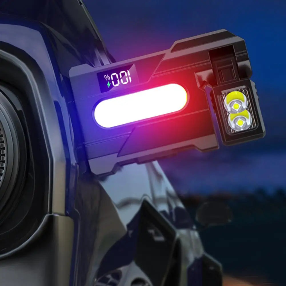 USB Rechargeable Flashlight Work Light – 7 Modes, Warning Strobe Multifunctional Flashlight Oasis Select