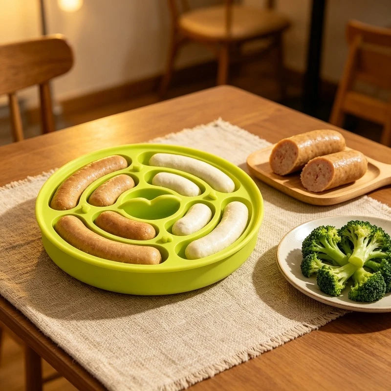 Food Grade Silicone Sausage Mold DIY Hot Dog & Steamed Sausage Mold for Baby Food Supplement Household Baking Tool Oasis Select