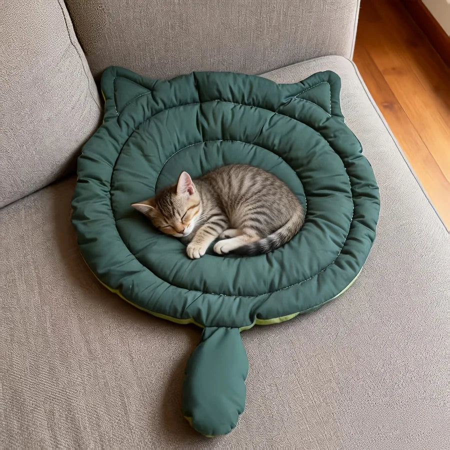 Universal Cat Sleeping Pad Cute Dog Mat for Sleeping Big-faced Cat Design Soft and Breathable for All Seasons Washable Pet Pad Oasis Select