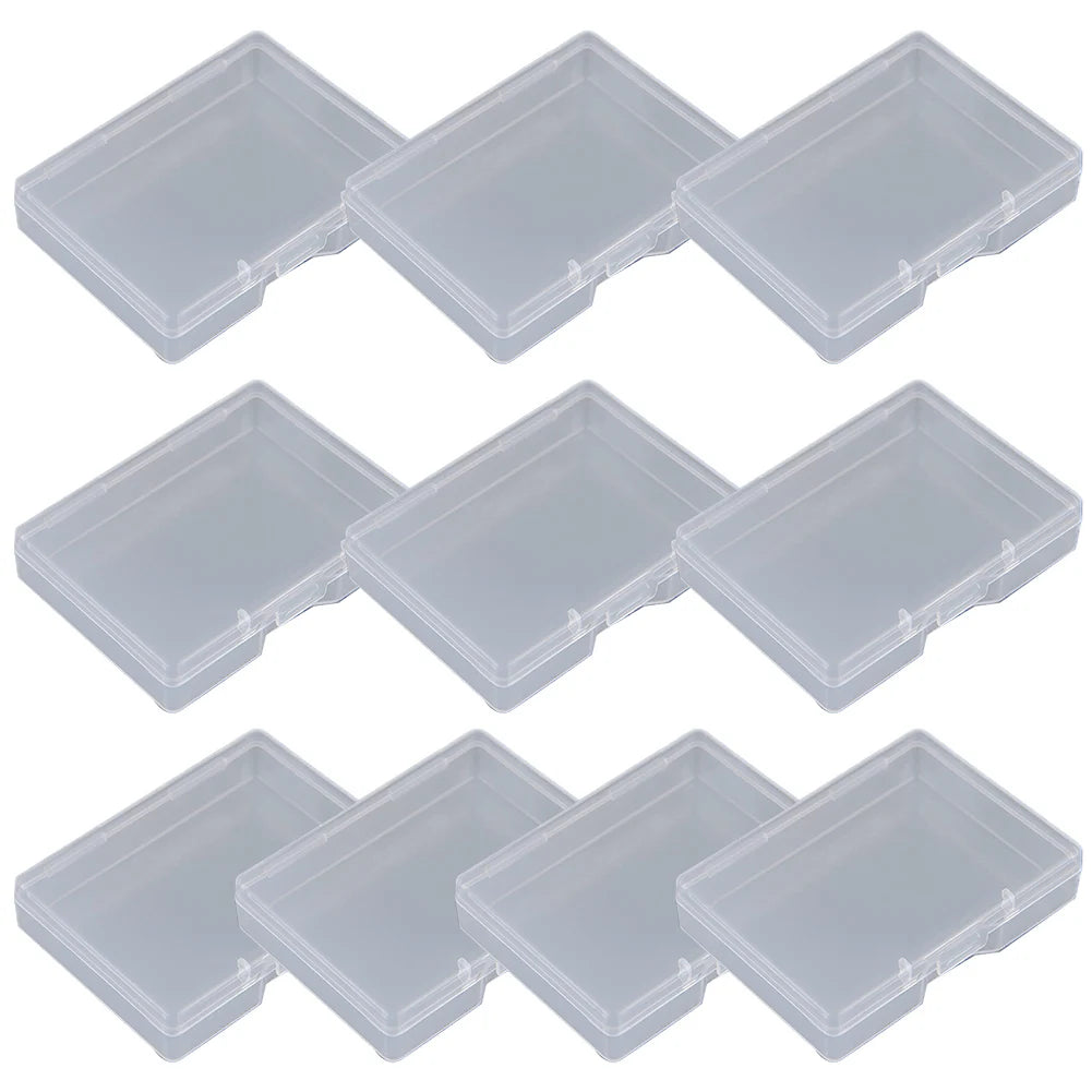 10Pack PP Plastic Rectangular Flat Box Transparent Design Storage Box Convenient To Locate And Retrieve Items Oasis Select