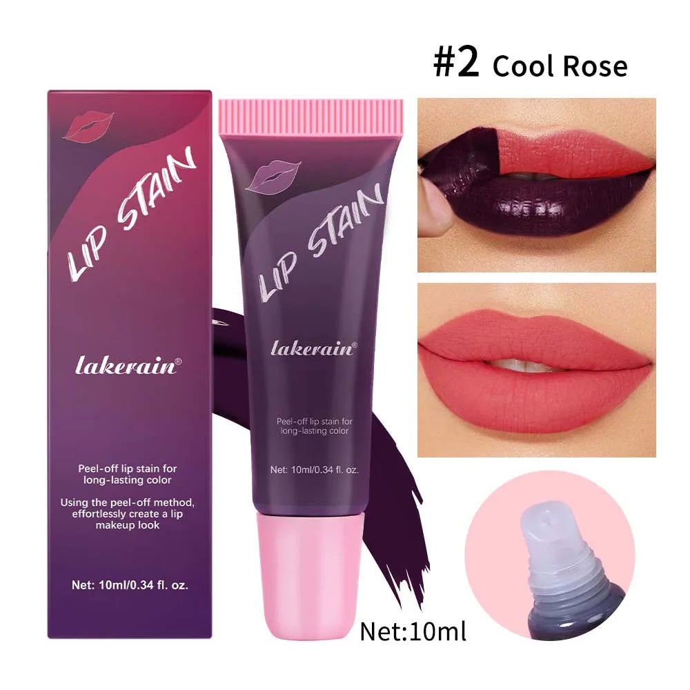 Magic Tear-Off Lip Stain Matte Tattoo Dyed Lip Tint Peel-Off Liquid Lipstick Waterproof Lasting No Fading Lip Gloss Cosmetics Oasis Select 2