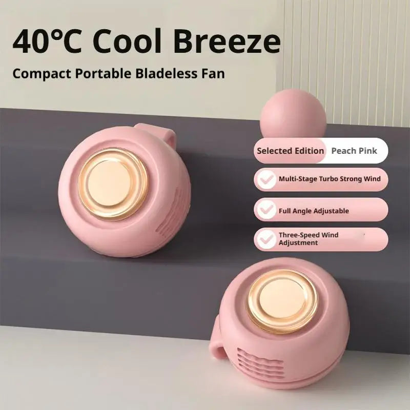 Mini Clip On Fan Portable Waist Hanging Neck Fans Hands Free USB Personal Air Cooler Wearable Pocket Fan for Travel Camping Oasis Select