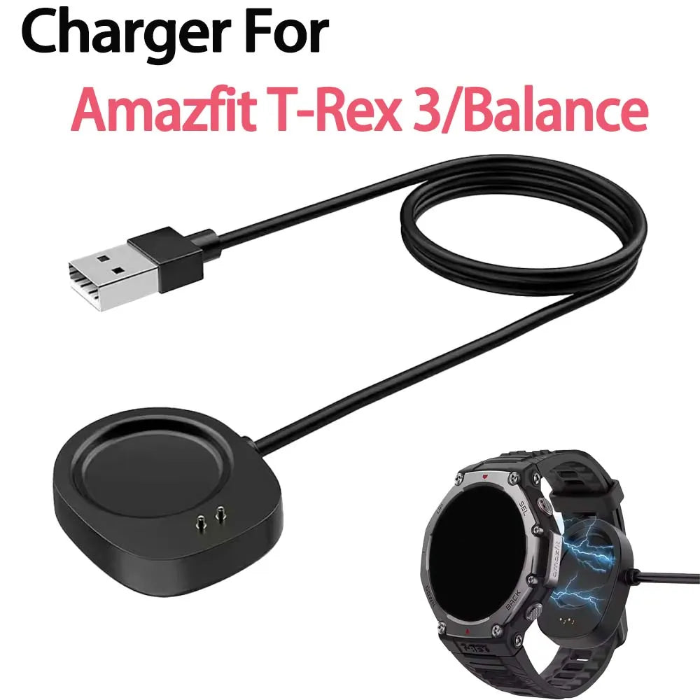 Amazfit T-Rex 3 / Balance 2 / 1 USB Smartwatch Charger Cable Smartwatch Charger Oasis Select