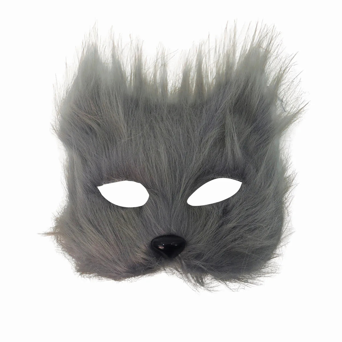 Halloween Animal Cosplay Fox Shape Half Face Eye Mask Sexy Cat Animal Mask Christmas Carnival Party Roleplay Costume Props Oasis Select Grey