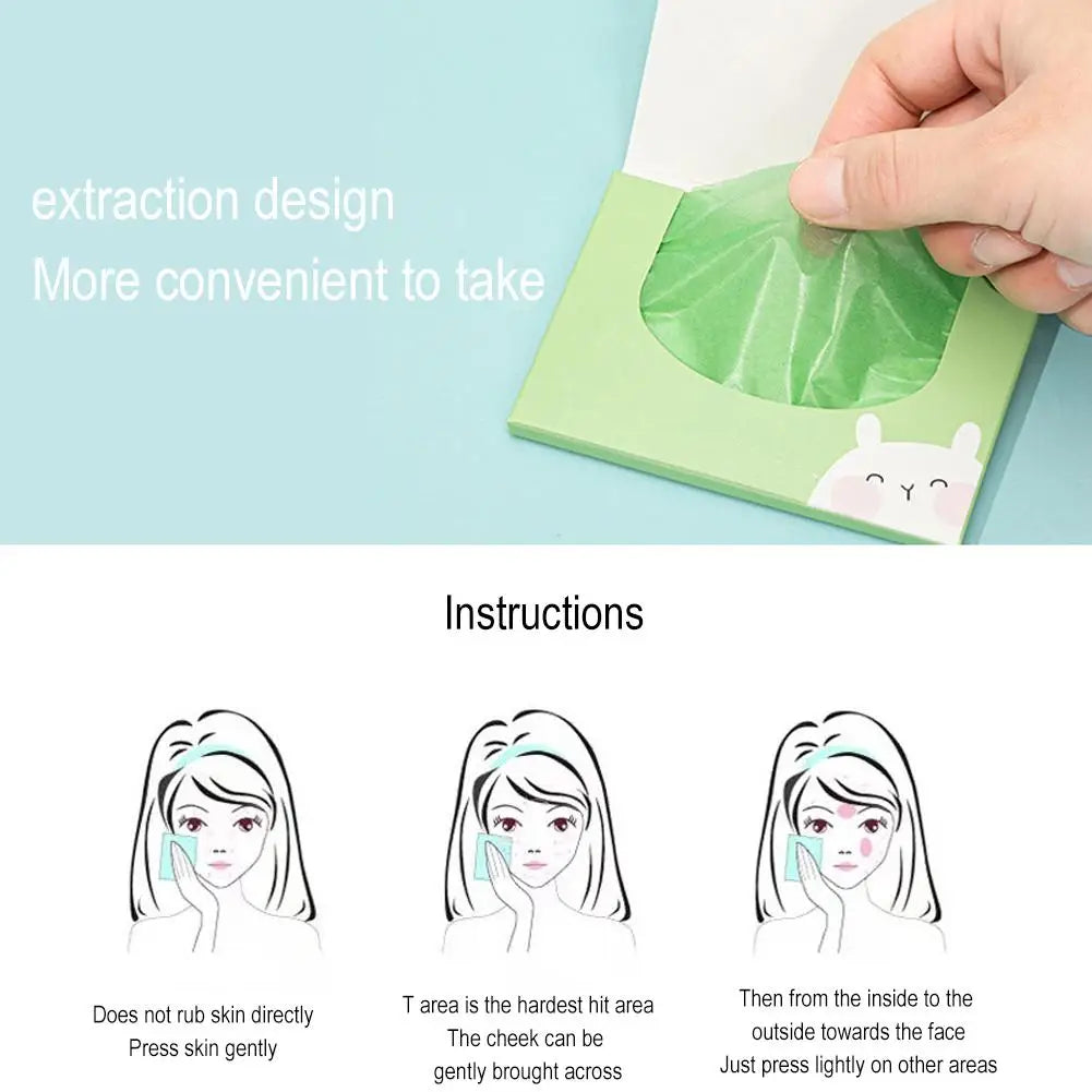 100-Pack Face Oil Blotting Papers – Matte, Oil Control Sheets Oil Blotting Papers Oasis Select