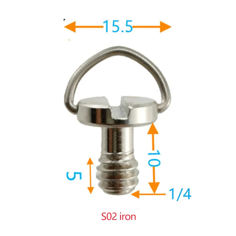 1/4inch D-Ring Tripod Screw Mounting Screw Adapter for Camera Camcorder Tripod Monopod QR Quick Release Plate Adapter Screw Oasis Select S02