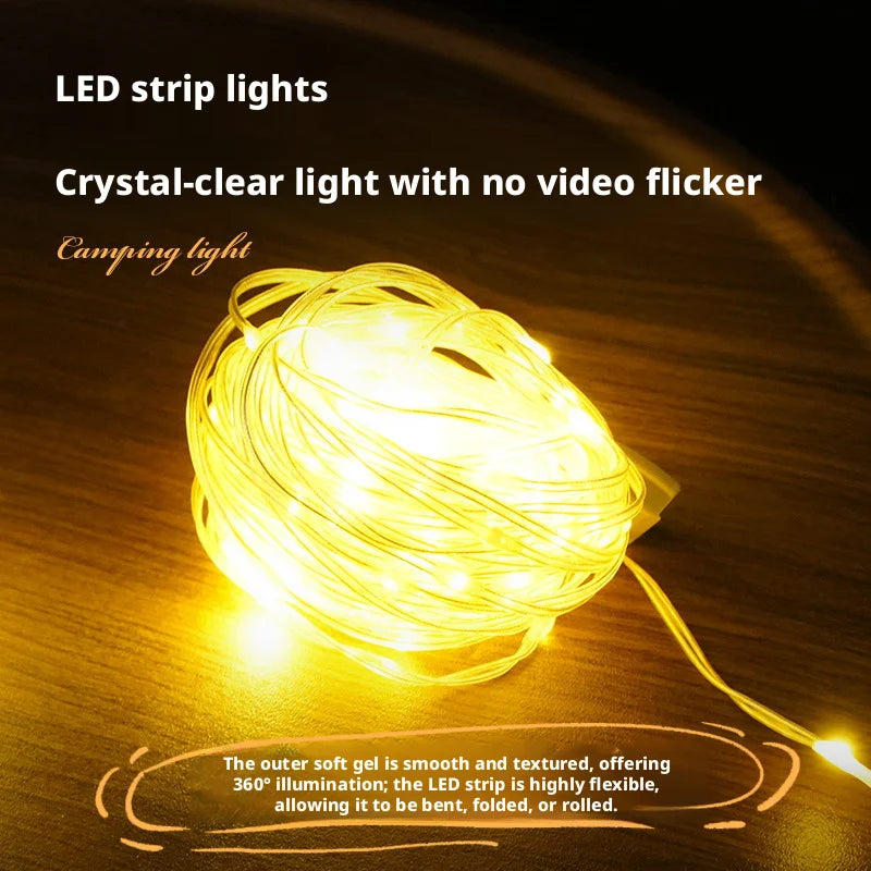 Multi-Functional Magnetic Absorption Expandable Camping Lamp Outdoor Portable Light for Camping Hiking and Outdoor Adventures Oasis Select