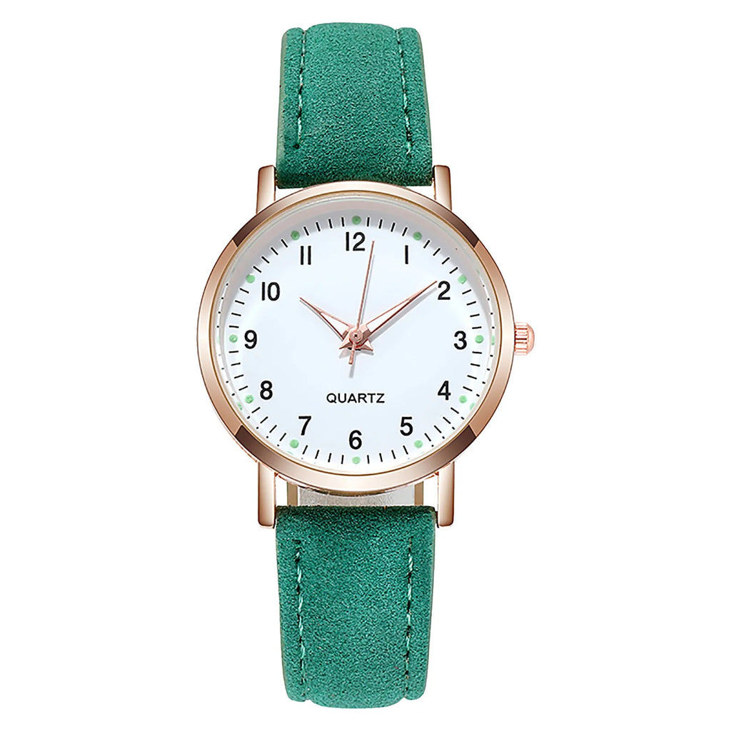 Women's Diamond Luminous Retro Quartz Watch – Leather Strap Ladies Quartz Watch Oasis Select H