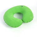 Inflatable C-Shaped Travel Neck Pillow | Portable PVC Cushion Inflatable Travel Pillow Oasis Select Green