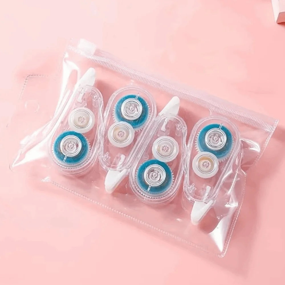 4Pcs/Set DIY Dot Glue Roller Tapes Stationery 5m Sticky Dot Glue Tapes Minimalistic Portable Double Sided Adhesive Tape Oasis Select 4Pcs-Set