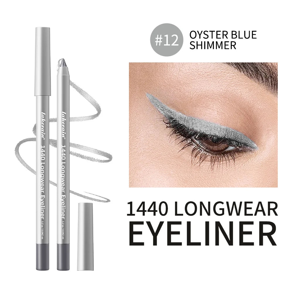 12 Colors Eyeliner Pencil Long-lasting Wear Waterproof Smudge-proof Smooth Precise Application Smokey Eyeliner Pencil Makeup Oasis Select Color 12