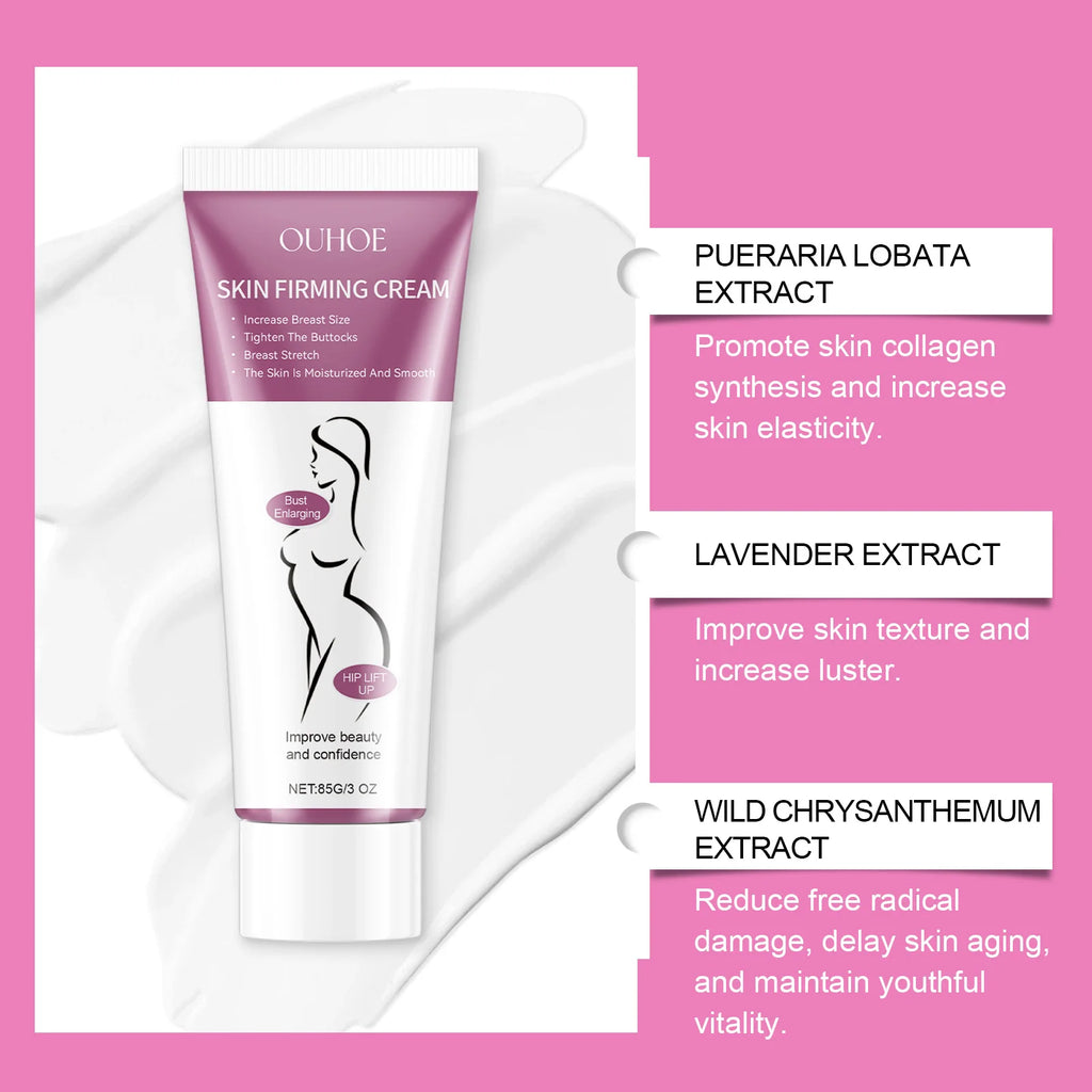 Breast & Hip Care Cream, firms chest skin, enhances hip curves, shapes perfect body figure, hydrates and nourishes skin. Oasis Select