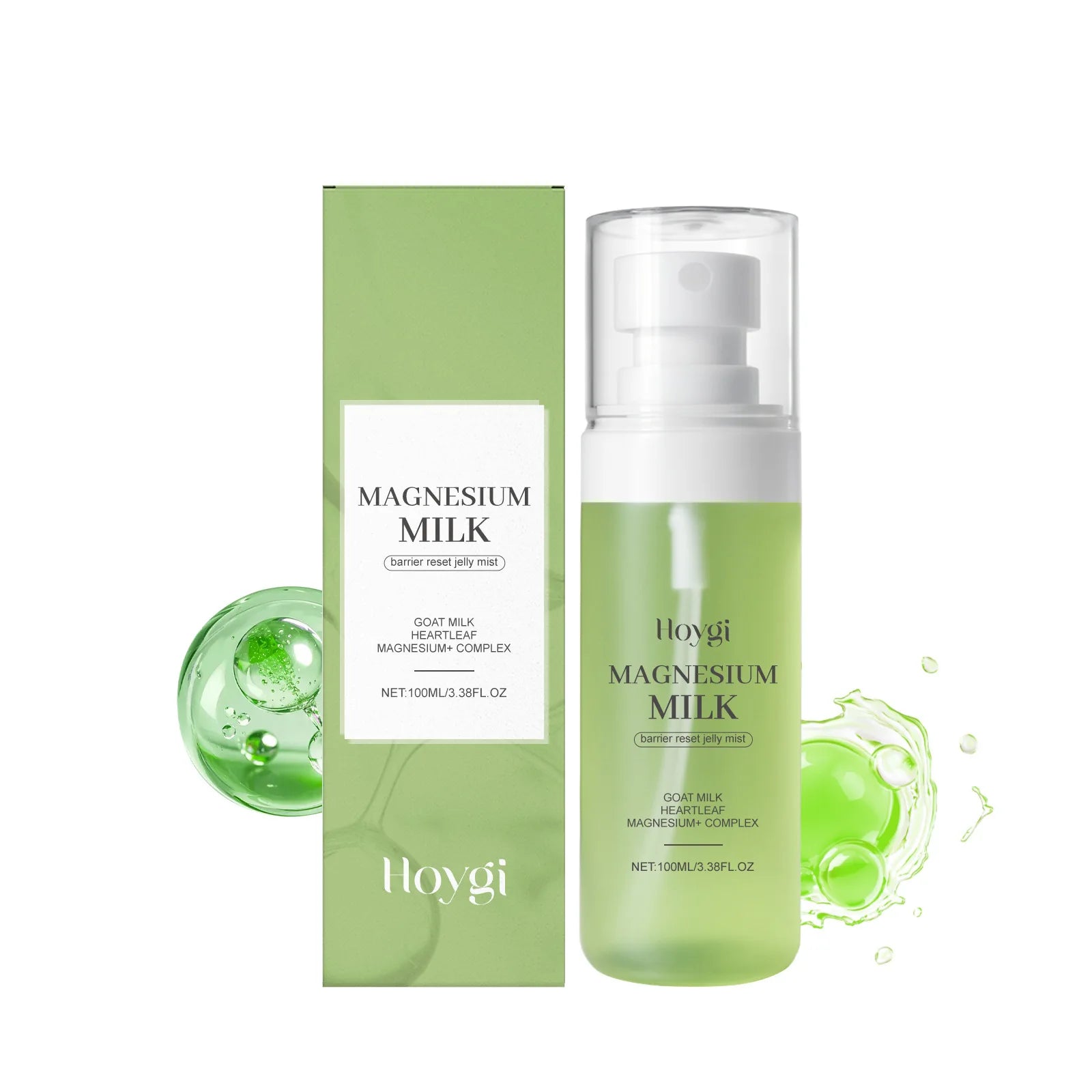 Hoygi Magnesium Milk Mist for Sensitive Skin Soothing Calming Long Lasting Moisturizing Skin Refreshing Facial Toner Spray 100ml Oasis Select 100ml