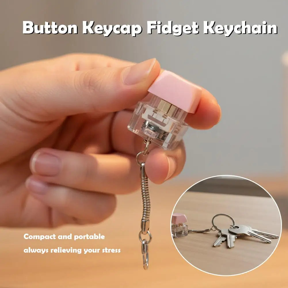 Fidget Keyboard Keychain Stress Relief Clicker Toy for Adults Fidget Stress Toy Oasis Select