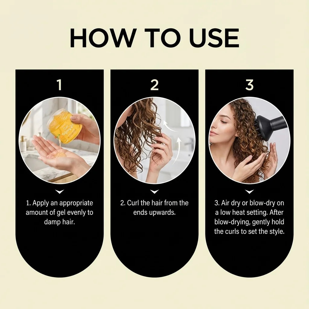 Hoegoa Curl Shaping Gel Hair Wax, Oil-Control, Smooth Hair Wax, Curl Styling Cream, Anti-Frizz Natural Curl Gel Oasis Select
