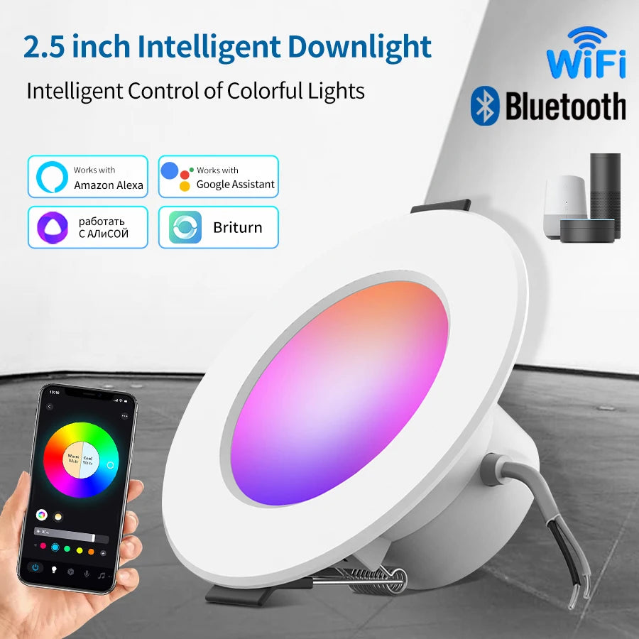 Smart WiFi LED Downlight 5W RGB Dimmable – Alexa & Google Home Smart LED Downlight Oasis Select