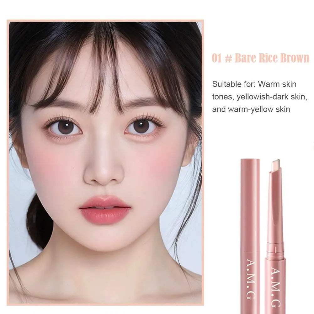 Double-headed Silkworm Eyeliner Pen Creamy Smooth Blendable Lying Silkworm Pencil, Under Eye Highlight Contouring Pen With Brush Oasis Select 01