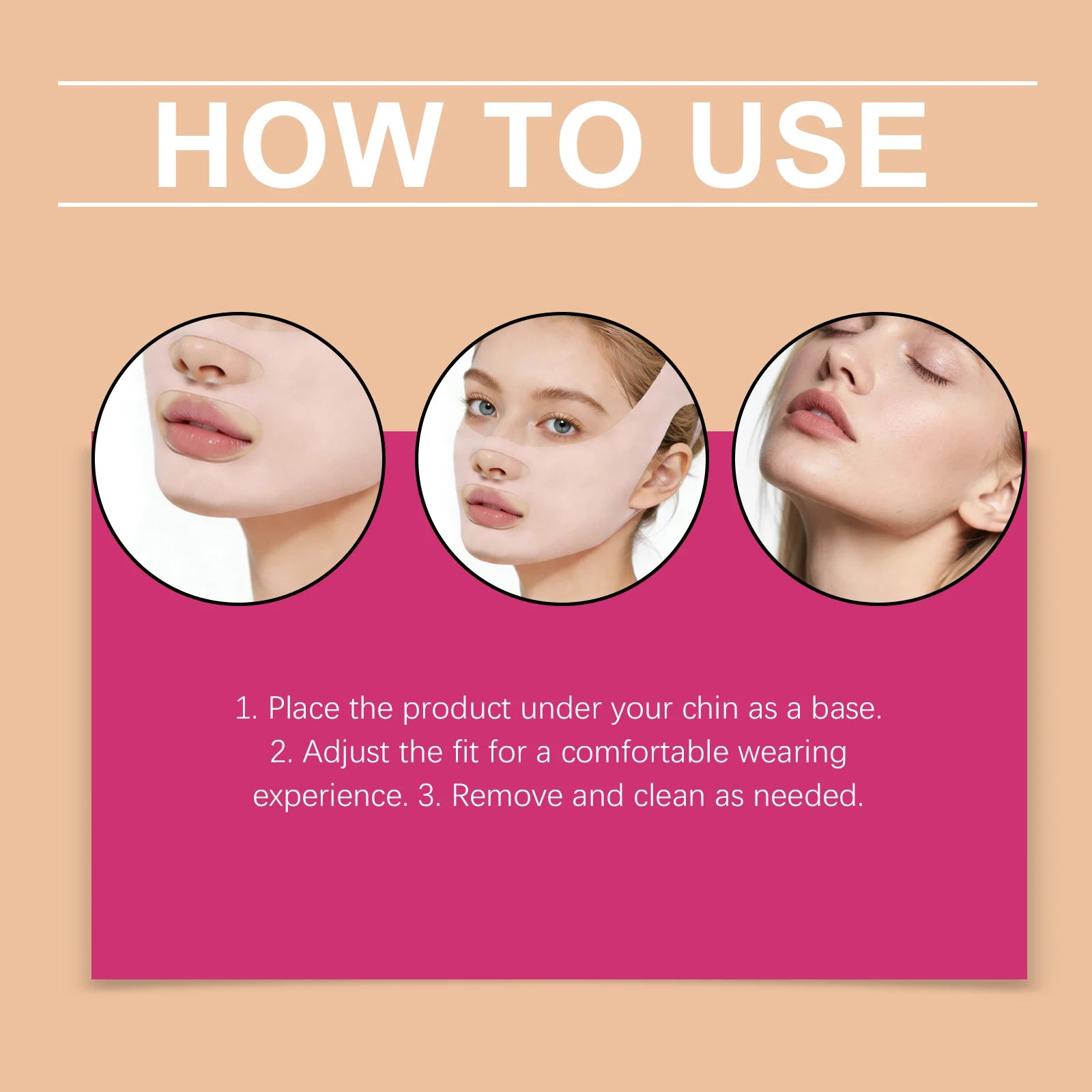 Jawline Chin Strap – Lightweight, Skin-Friendly Facial Contour Facial Contouring Strap Oasis Select
