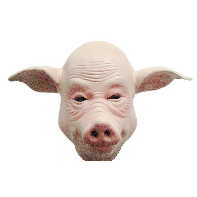 Halloween Scary Saw Pig Head Mask Cosplay Party Horrible Animal Masks Full Face Latex Mask Halloween Party Decoration Latex Prop Oasis Select