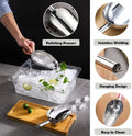 Stainless Steel Ice Scoop | Flat Bottom Kitchen Shovel