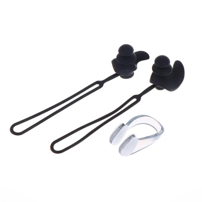 Silicone Swimming Ear Plugs with Lanyard – Waterproof 1 Pair