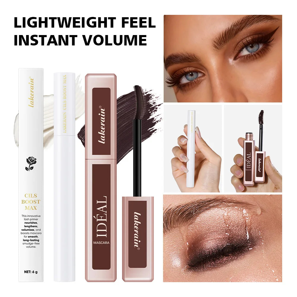 2pcs/Set Enhancing Mascara Primer & Mascara Combo Enhancing Lasting Lengthening Curling Lashes Eyelashes Lashes & Volume Mask Oasis Select
