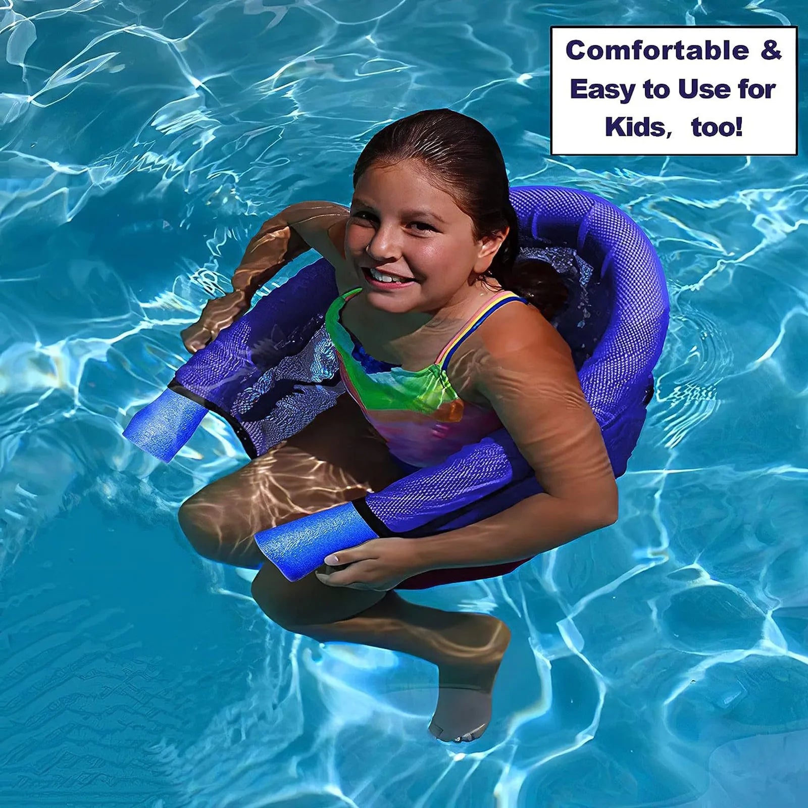 Float Pool Chair Float Lounger Recliner Water Chair Inflatable Floating Ring Hammock Pool Mattress Swimming Pool Accessories Oasis Select