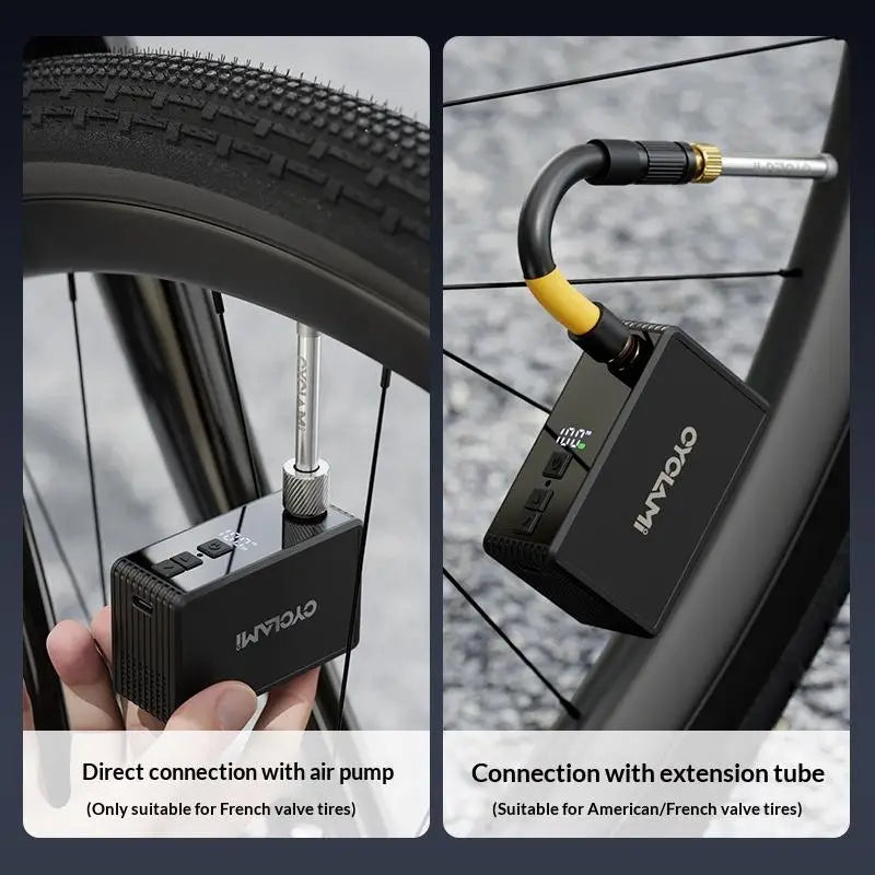 Portable Electric Bike Tire Pump High Pressure 150PSI With Digital Display And Type C Charging For Mountain Bike Road Bike FV AV Oasis Select