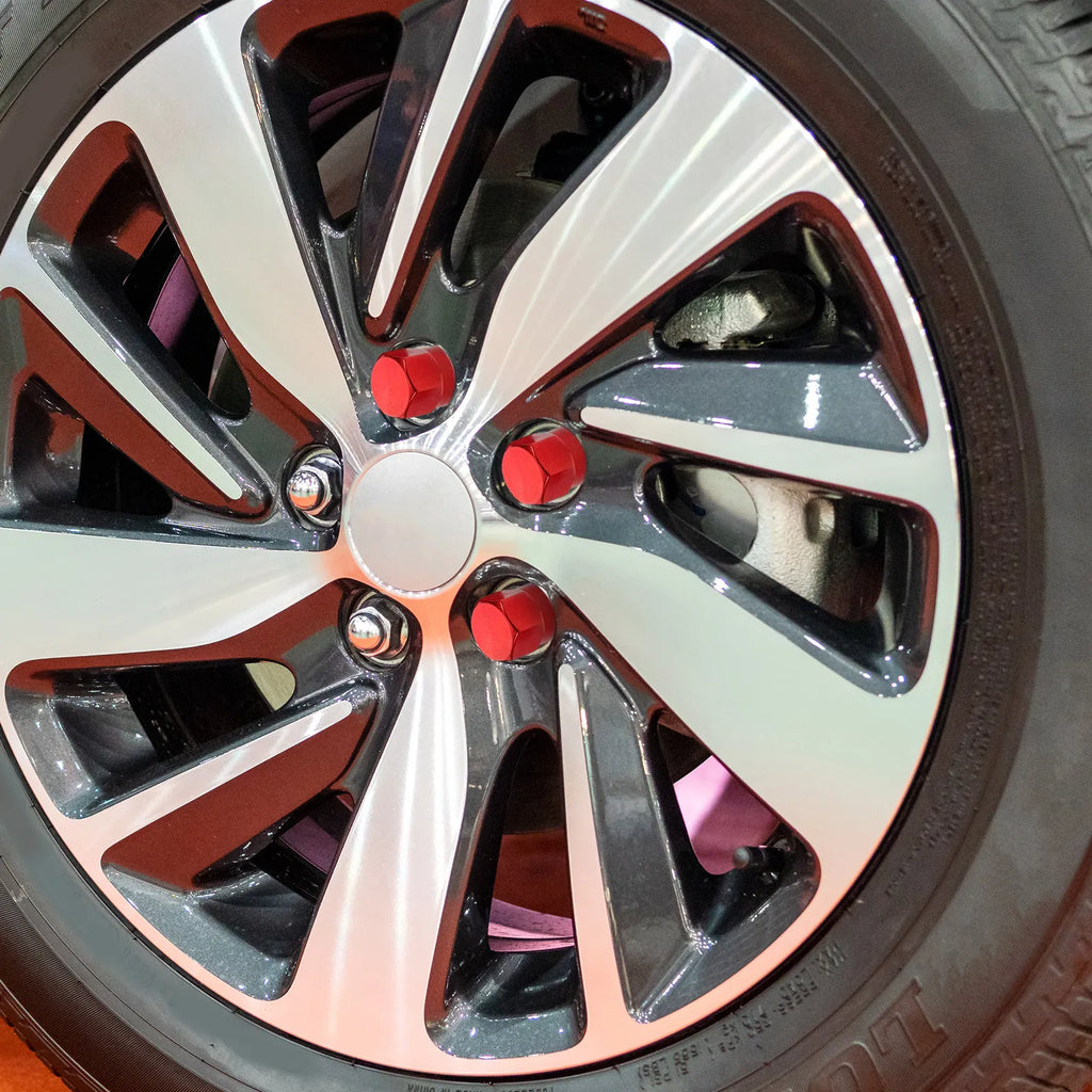 8 Pcs Red Rubber Tire Valve Stem Caps With Sleeves Decorative Car Rim Valve Caps Truck Wheel Air Valve Covers Barrel Oasis Select