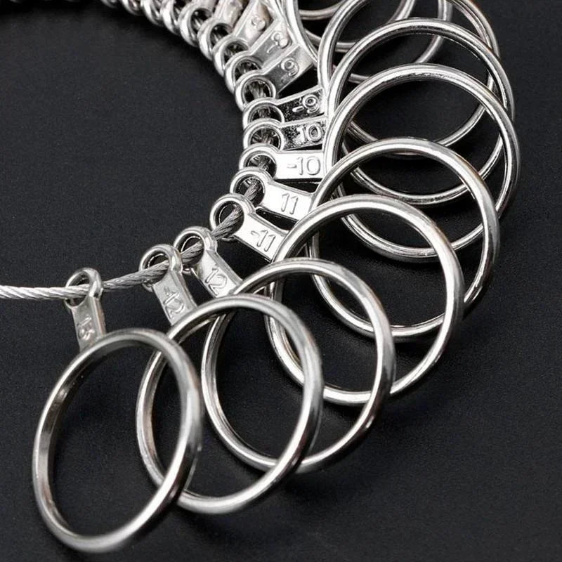 Metal Ring Sizer Measuring Tool Set Gauge Mandrel Stick Finger Tool Jewelry Making Equipments Accessories Oasis Select